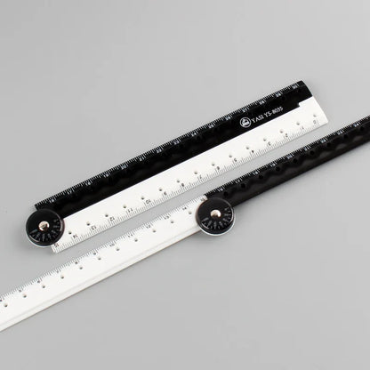 Bview Art 1pcs Folding ruler black and white simple ruler graphic folding ruler student learning supplies creative stationery - ZOOMNSTORE