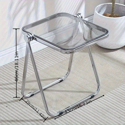 Folding Transparent Coffee Table - Stylish Side Table for Living Room  Balcony - ZOOMNSTORE
