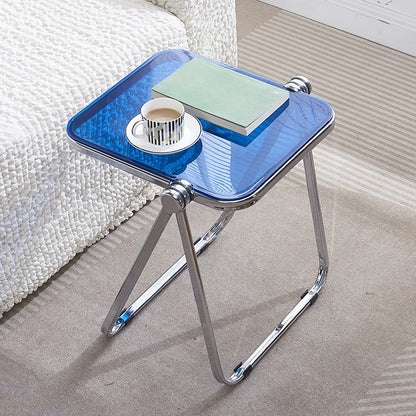 Folding Transparent Coffee Table - Stylish Side Table for Living Room  Balcony - ZOOMNSTORE
