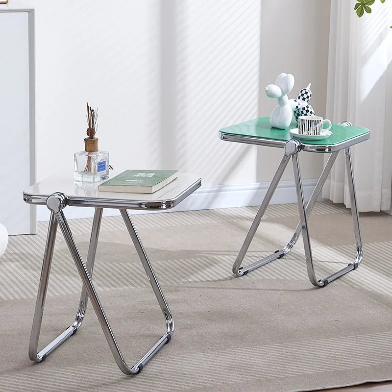 Folding Transparent Coffee Table - Stylish Side Table for Living Room  Balcony - ZOOMNSTORE