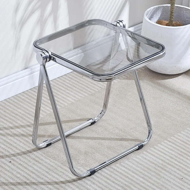 Folding Transparent Coffee Table - Stylish Side Table for Living Room  Balcony - ZOOMNSTORE
