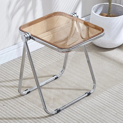 Folding Transparent Coffee Table - Stylish Side Table for Living Room  Balcony - ZOOMNSTORE