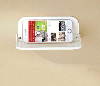 Folding Wall Shelf - Space Saving Foldable Storage Rack & Mobile Phone Holder Tray - ZOOMNSTORE