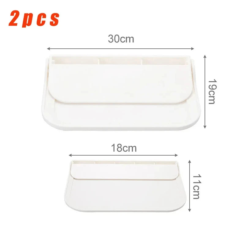 Folding Wall Shelf - Space Saving Foldable Storage Rack & Mobile Phone Holder Tray - ZOOMNSTORE