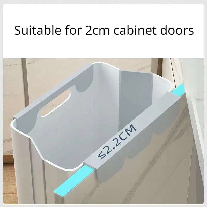 Wall-Mounted Folding Trash Can - Kitchen  Bathroom Space Saver - ZOOMNSTORE