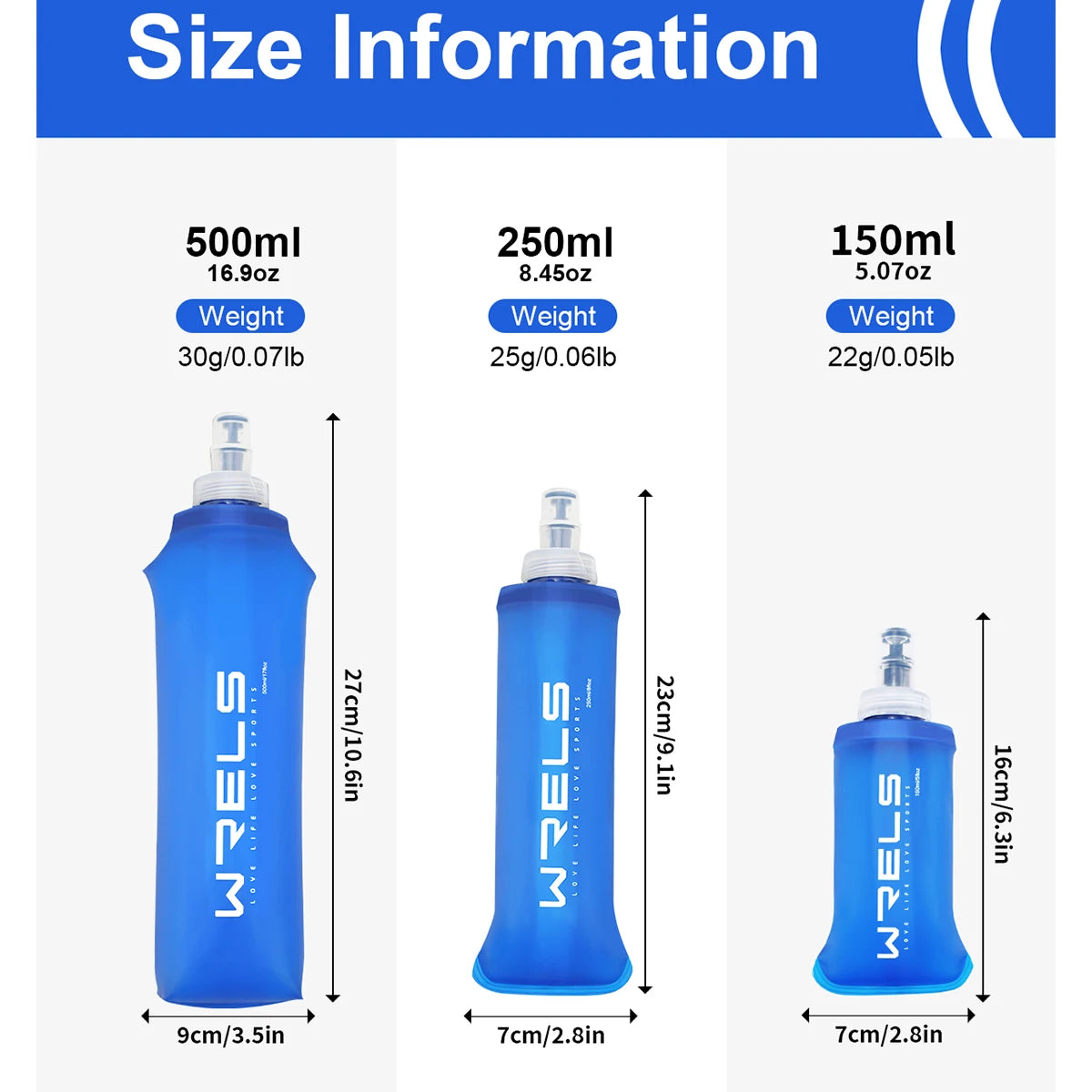 Folding Water Bottle – Collapsible Soft Flask TPU, Lightweight BPA Free Sports Bottle - ZOOMNSTORE