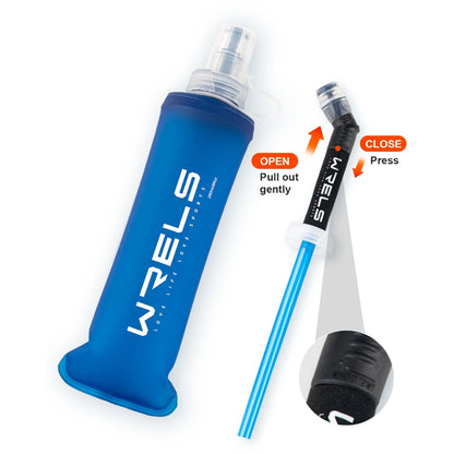 Folding Water Bottle – Collapsible Soft Flask TPU, Lightweight BPA Free Sports Bottle - ZOOMNSTORE