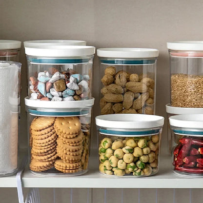 Sealed Jar Kitchen Storage Sealed Ring Bottle Food Grade Transparent Container Miscellaneous Grain Snack Storage Jar - ZOOMNSTORE