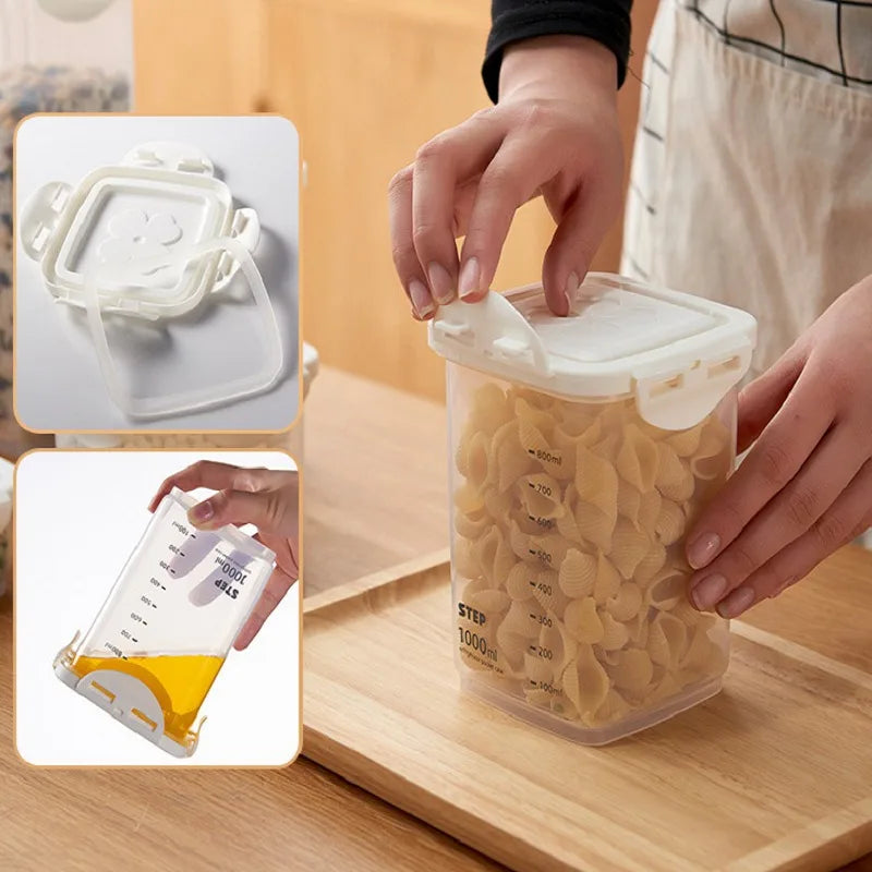 Food Storage Container - Eco-Friendly Kitchen Storage Box With Sealed Jar Design - ZOOMNSTORE