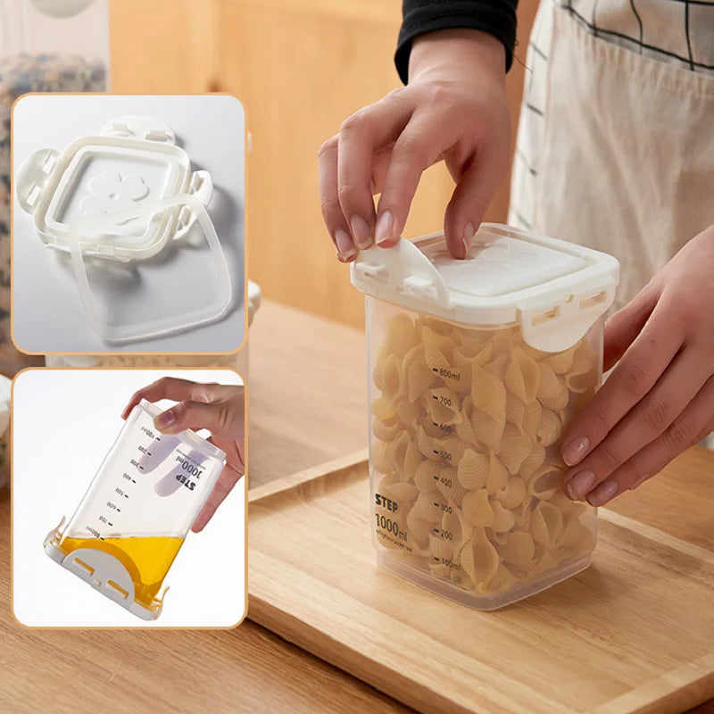 Food Storage Container - Eco-Friendly Kitchen Storage Box With Sealed Jar Design - ZOOMNSTORE