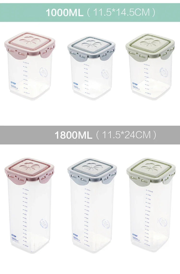 Food Storage Container - Eco-Friendly Kitchen Storage Box With Sealed Jar Design - ZOOMNSTORE