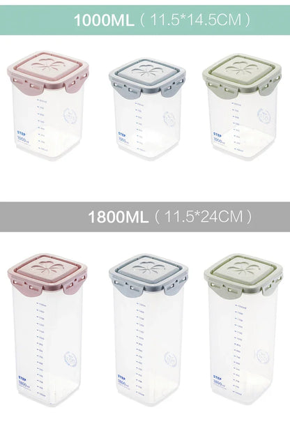 Food Storage Container - Eco-Friendly Kitchen Storage Box With Sealed Jar Design - ZOOMNSTORE