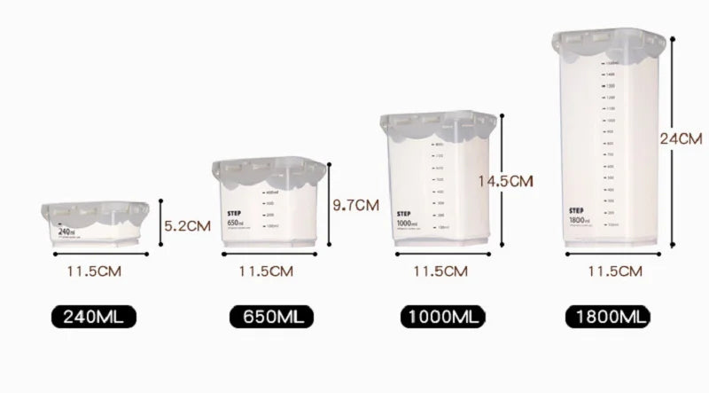 Food Storage Container - Eco-Friendly Kitchen Storage Box With Sealed Jar Design - ZOOMNSTORE