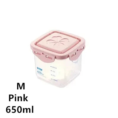 Food Storage Container - Eco-Friendly Kitchen Storage Box With Sealed Jar Design - ZOOMNSTORE