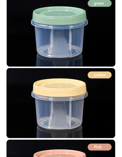 Food Storage Containers - 8 Pcs 500ml Round Airtight Food Grade Plastic Boxes - ZOOMNSTORE