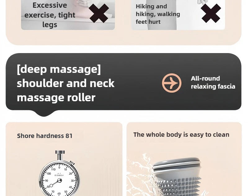 Foot Massage Roller – Calf Muscle Roller & Decompression Yoga Shaft for Pain Relief - ZOOMNSTORE