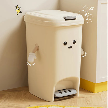Large Capacity Foot Pedal Trash Can - 10L20L Kitchen  Dorm Room Bin - ZOOMNSTORE