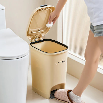 Large Capacity Foot Pedal Trash Can - 10L20L Kitchen  Dorm Room Bin - ZOOMNSTORE