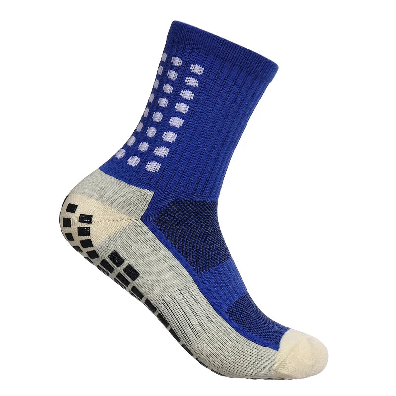 Football Grip Socks – Men Mid Calf Non Slip Running Sports Socks With Glue Dispenser - ZOOMNSTORE