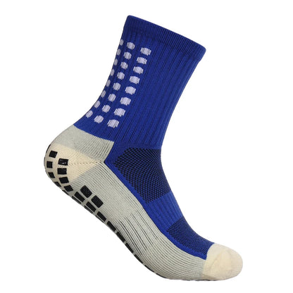 Football Grip Socks – Men Mid Calf Non Slip Running Sports Socks With Glue Dispenser - ZOOMNSTORE