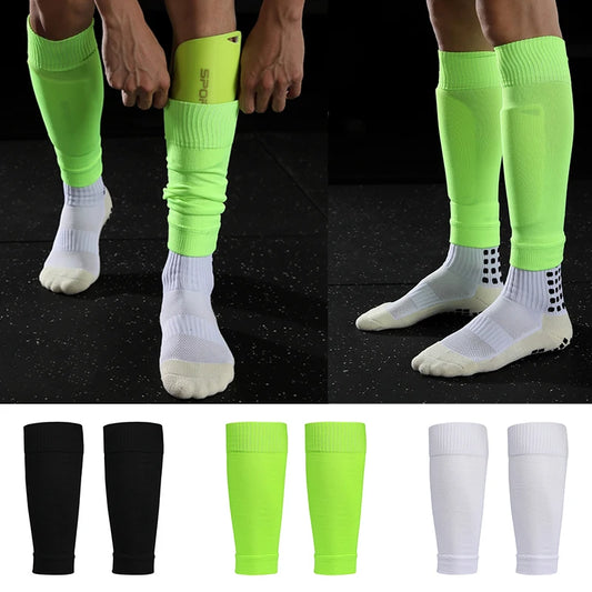 Football Shin Pads - Padded Soccer Socks Knee High Leg Cover for Men Women - ZOOMNSTORE