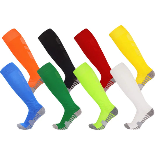 Football Soccer Socks - Over The Calf Striped Athletic Sport Socks For Men & Kids - ZOOMNSTORE