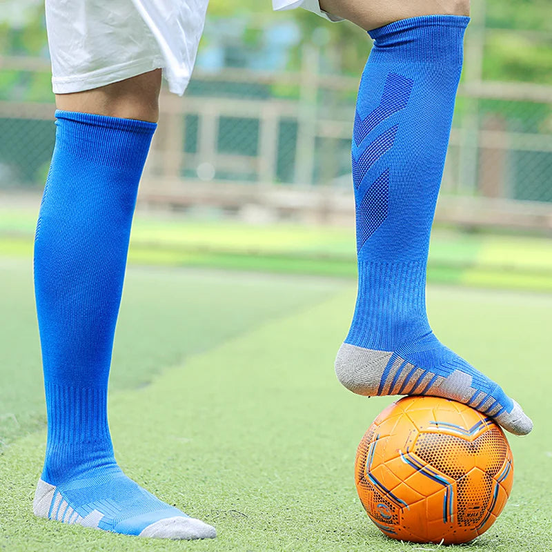 Football Soccer Socks - Over The Calf Striped Athletic Sport Socks For Men & Kids - ZOOMNSTORE