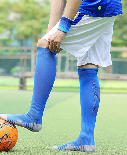 Football Soccer Socks - Over The Calf Striped Athletic Sport Socks For Men & Kids - ZOOMNSTORE