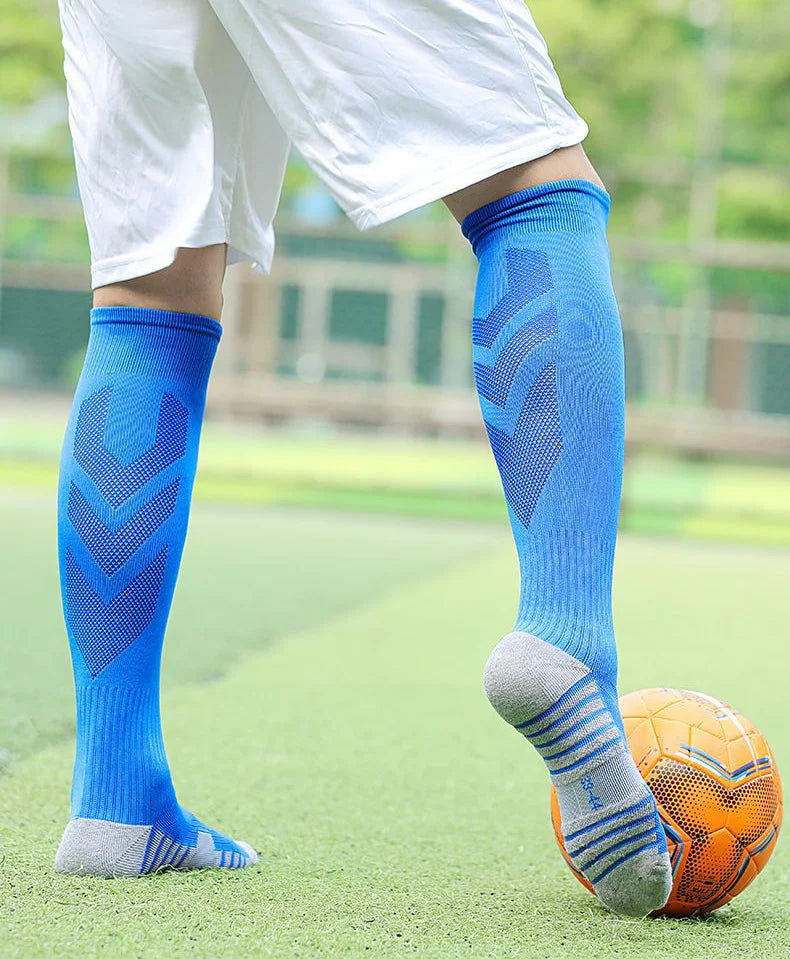 Football Soccer Socks - Over The Calf Striped Athletic Sport Socks For Men & Kids - ZOOMNSTORE