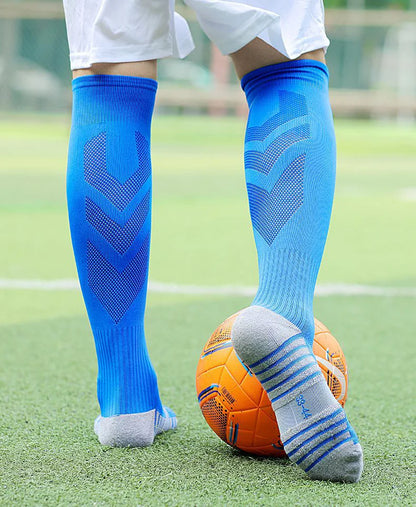 Football Soccer Socks - Over The Calf Striped Athletic Sport Socks For Men & Kids - ZOOMNSTORE
