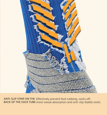 Football Socks Men - Thickened Cotton Medium Tube Anti Slip Soccer Socks With Cushioning - ZOOMNSTORE