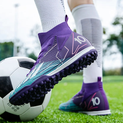Football Spike Cleats - Professional Turf Football Boots With Rubber Outsole Cleats - ZOOMNSTORE