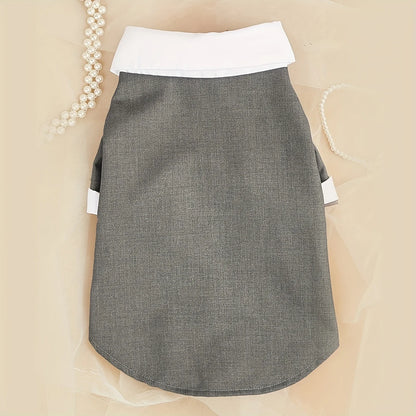 Formal Dog Shirt with Bow Tie - Wedding Outfit for Small Dogs - ZOOMNSTORE