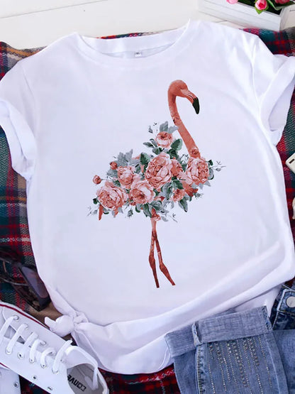 Free Spirit Leopard Love T-Shirt - Womens Short Sleeve Valentines Tee - ZOOMNSTORE