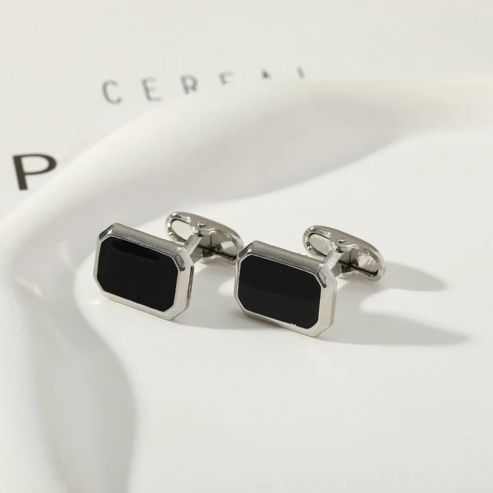 French Square Cufflinks - Luxury Mens Business Suit Accessories - ZOOMNSTORE
