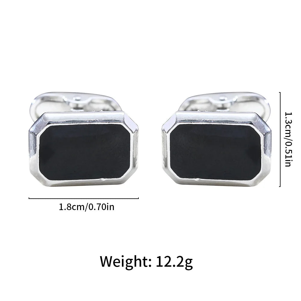 French Square Cufflinks - Luxury Mens Business Suit Accessories - ZOOMNSTORE