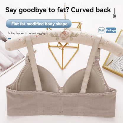 Front Buckle Bra - Large Size Push Up Wire Free Adjustable Straps Seamless Comfort - ZOOMNSTORE