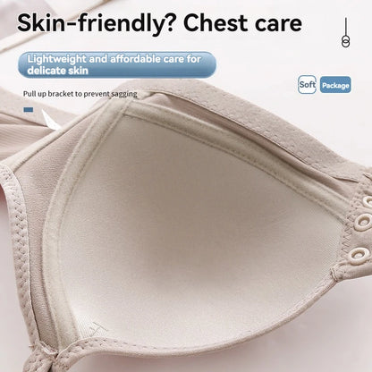 Front Buckle Bra - Large Size Push Up Wire Free Adjustable Straps Seamless Comfort - ZOOMNSTORE