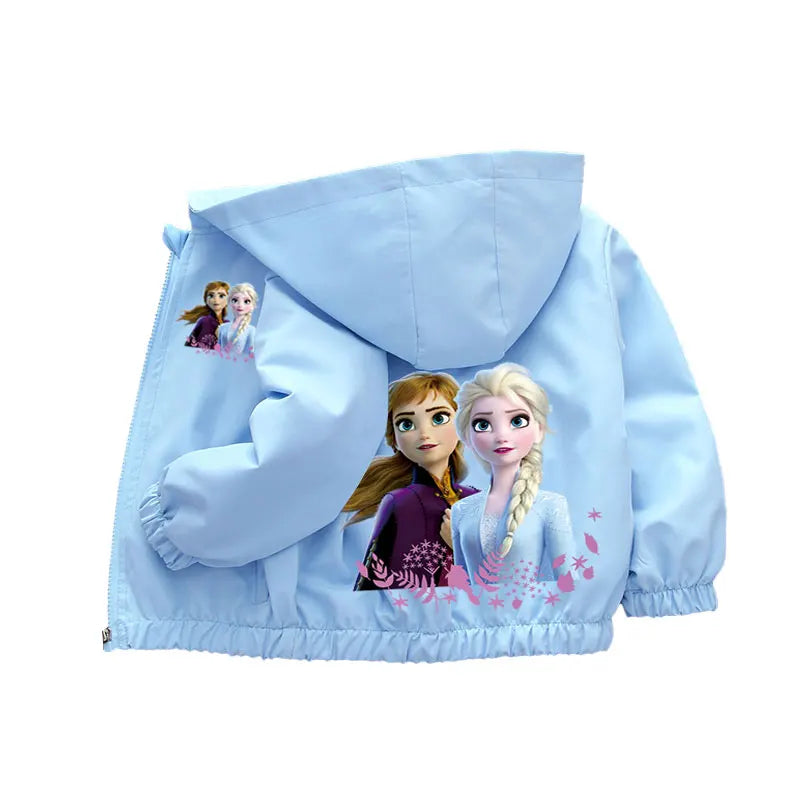 Frozen Elsa  Anna Hoodie Jacket - Baby Girls Spring Autumn Coat - ZOOMNSTORE