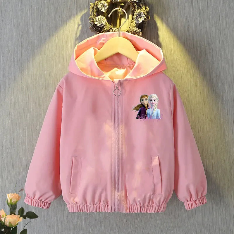 Frozen Elsa  Anna Hoodie Jacket - Baby Girls Spring Autumn Coat - ZOOMNSTORE