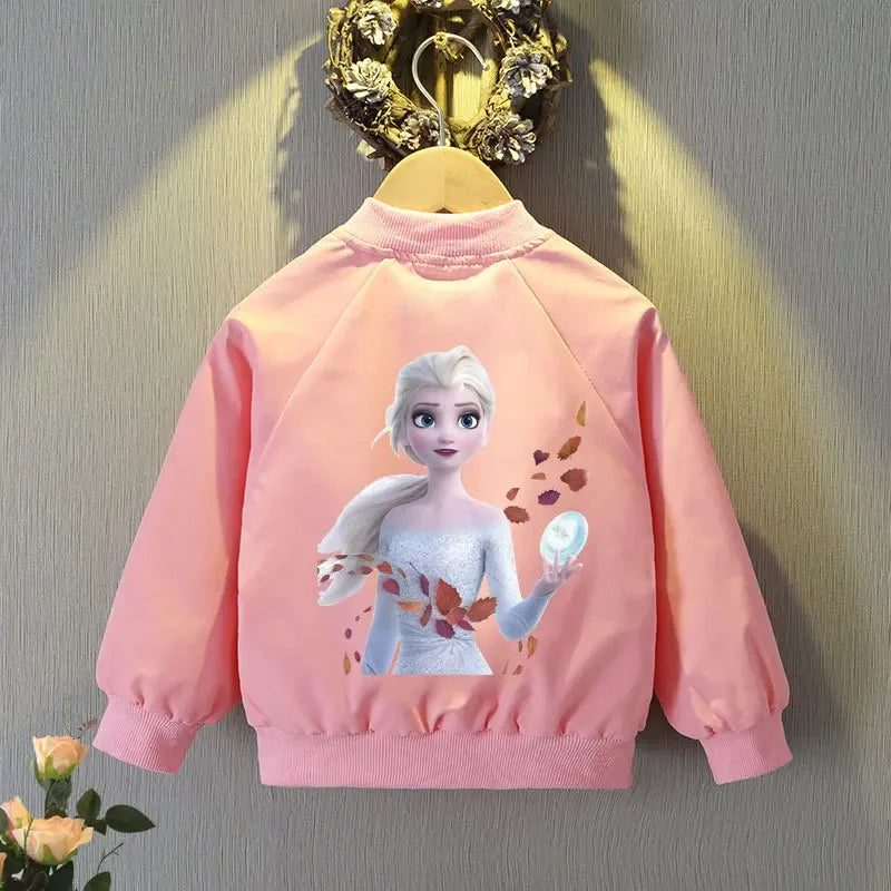 Frozen Elsa  Anna Hoodie Jacket - Baby Girls Spring Autumn Coat - ZOOMNSTORE