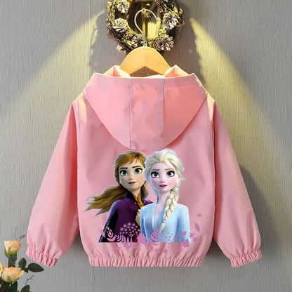 Frozen Elsa  Anna Hoodie Jacket - Baby Girls Spring Autumn Coat - ZOOMNSTORE