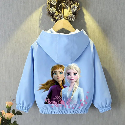 Frozen Elsa  Anna Hoodie Jacket - Baby Girls Spring Autumn Coat - ZOOMNSTORE