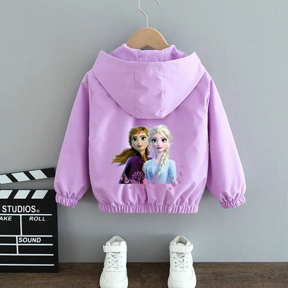 Frozen Elsa  Anna Hoodie Jacket - Baby Girls Spring Autumn Coat - ZOOMNSTORE