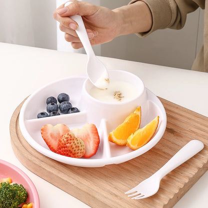 Divided Dinner Plates - Microwave Safe Reusable Serving Tray - ZOOMNSTORE