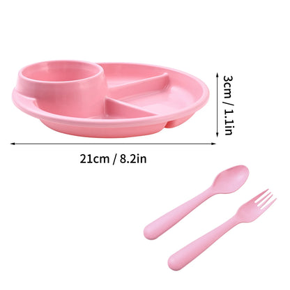 Divided Dinner Plates - Microwave Safe Reusable Serving Tray - ZOOMNSTORE