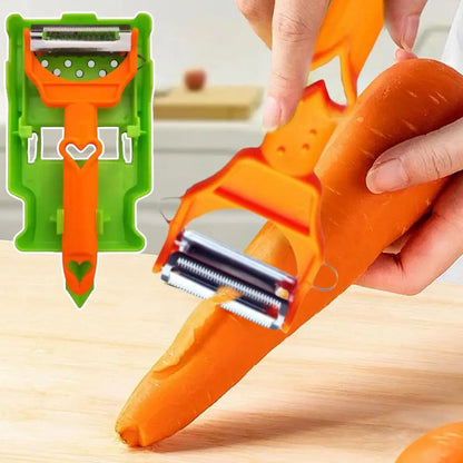 Fruit Vegetable Peeler - Multi Functional Stainless Steel Peeler With Juicer & Zester - ZOOMNSTORE
