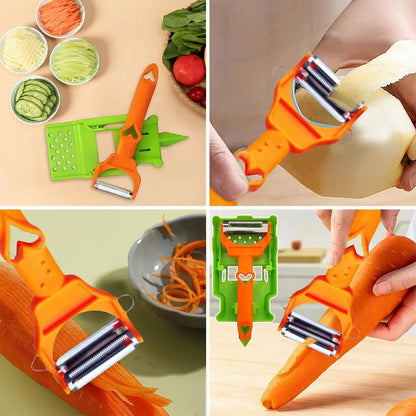 Fruit Vegetable Peeler - Multi Functional Stainless Steel Peeler With Juicer & Zester - ZOOMNSTORE
