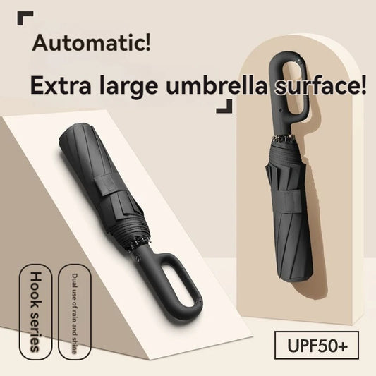 Ring Buckle Design 20 Rib Fully Automatic Umbrella for Men Folding Extra Large Strong Strong WOMEN'S Sunshade Double Umbrella - ZOOMNSTORE