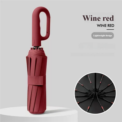 Ring Buckle Design 20 Rib Fully Automatic Umbrella for Men Folding Extra Large Strong Strong WOMEN'S Sunshade Double Umbrella - ZOOMNSTORE